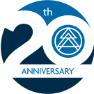 Landsouth a multifamily construction company's 20 year anniversary logo